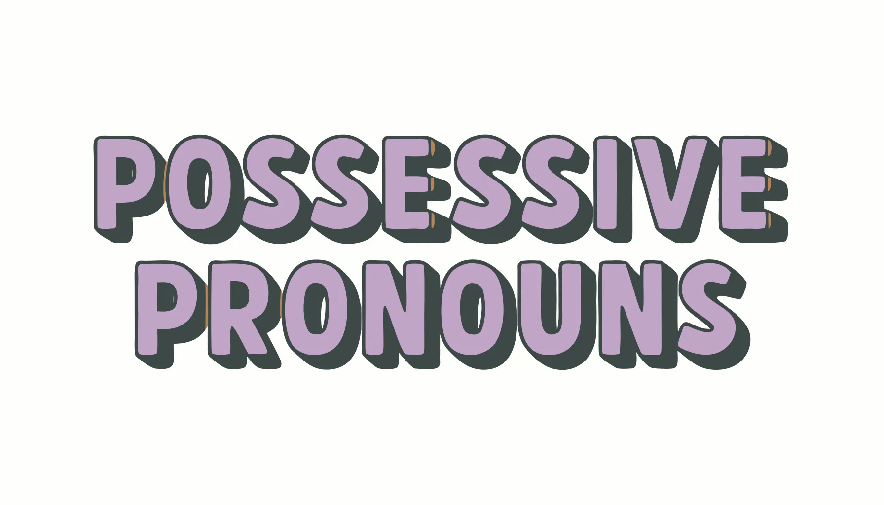 possessive pronouns and possessive adjectives